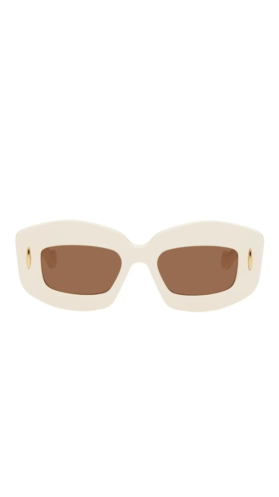 Gafas de sol rectangulares de acetato grueso con pantalla plateada de Loewe