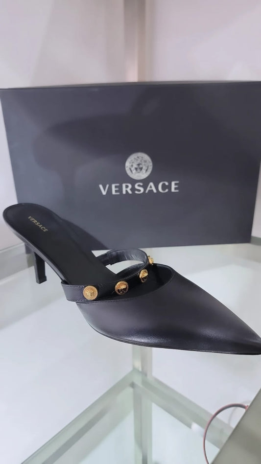 Versace Medusa Mule Heels