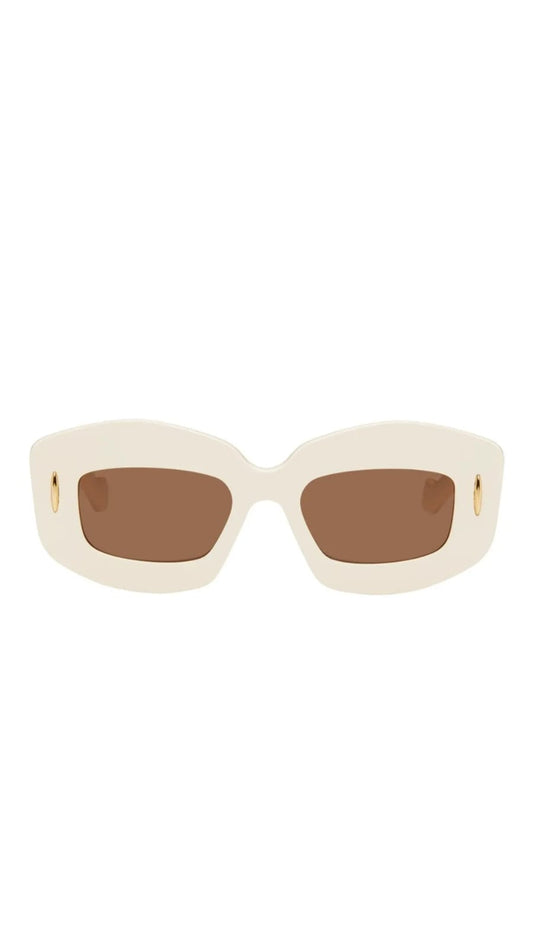 Loewe Silver Screen Chunky Acetate Rectangle Sunglasses